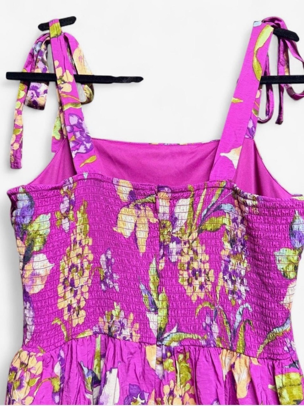 Rachel Zoe Purple Floral Shirred Maxi Dress - Picture 3 of 8